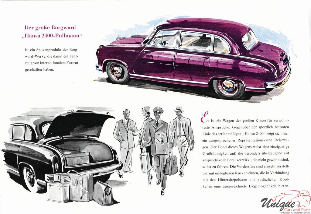 1952 Borgward Hansa 2400 Brochure Page 4